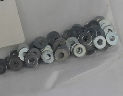 100Pcs FABORY #2 Washers Zinc Plated Carbon Steel for Machine Screws