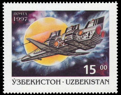 UZBEKISTAN 126 - Futuristic Space Travel  (pb65954) Cover