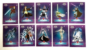 2004 Star Wars: The Clone Wars Die Cut Sticker Set 1-10 from Topps - Picture 1 of 2