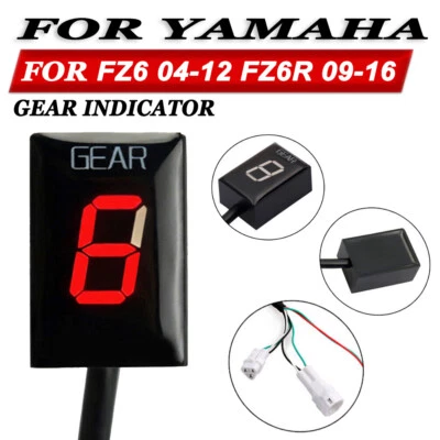 For Yamaha FZ6 2004-2012 FZ6R 2009-2016 Motorcycle 1-6 Gear Indicator Red LED Foto 1 de 4