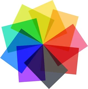 9Pcs Gel Light Filter Color Correction Colored Overlays Transparent Color Film - Picture 1 of 3
