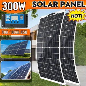 300W Solar Panel Kit with (40A) Charge Controller Flexible Monocrystalline Panel - Picture 1 of 14