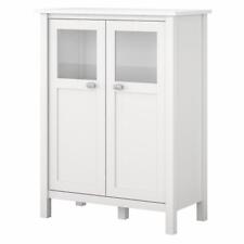 Bush Furniture Broadview Bar Cabinet with Wine Storage, Pure White