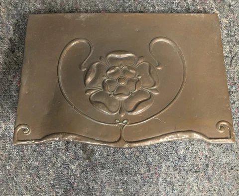 Copper And Cast Iron Fireplace Hood Cover