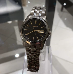 SEIKO WATCH 7N43-0AM0 QUARTZ STAINLESS STEEL DAY DATE KANJI English working - Picture 1 of 24