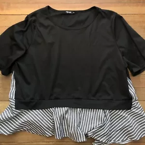 Shein Black Tunic Top Women 3XL XXXL - Picture 1 of 1