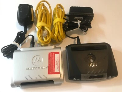 Motorola DSL Ethernet Modem Model 2210 And ATT DSL Modem Used - Very Good  - Image 1 of 3