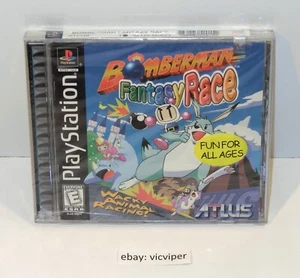BOMBERMAN FANTASY RACE New SEALED Atlus "FUN FOR ALL AGES"  PS1 Playstation 1 - Picture 1 of 8