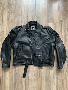 Terminator 2 Leather Jacket Size 54 - Picture 1 of 6