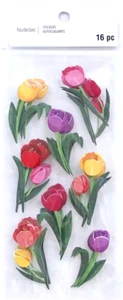 Flowers Flower Tulip Red Pink Purple Orange Gold Spring Recollections Stickers - Picture 1 of 1