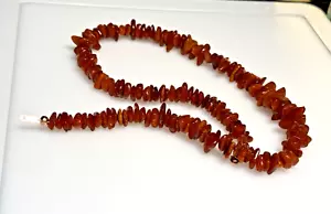Vintage Sterling Silver 925 Necklace Jewellery Amber 14K Gold on Silver 21.5g - Picture 1 of 9