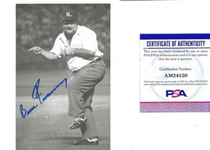 Foto cartolina Bruce Froemming MLB arbitro di baseball autografata in bianco e nero PSA COA - Foto 1 di 1