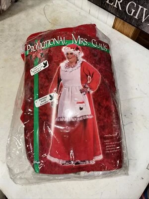 Mrs Claus Costume Adult Christmas Fancy Dress Fits 16-24W - Image 1 of 4