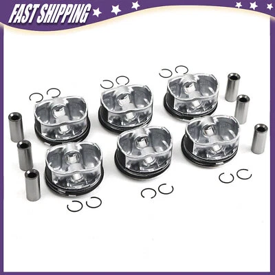 6PCS Engine Pistons Set STD For Volvo S80 V70 XC60 XC70 XC90 3.2 L6 T6 B6324S - Image 1 of 3