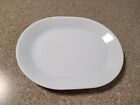 Corelle Frost White 10" x 12" Platter Plain Goes With Many White Based Patterns 