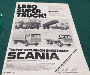 Camiones Scania lb80 1975 anuncio de ventas australiano - Imagen 1 de 1