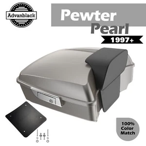 PEWTER PEARL Advanblack Rushmore Chopped Tour Pack se adapta a 97+ Harley/Softail - Imagen 1 de 13
