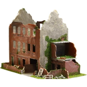 Diorama H0/1:87 Top Gebäude Lost Place Abbruchhaus Ruine begrünt # patiniert - Bild 1 von 9