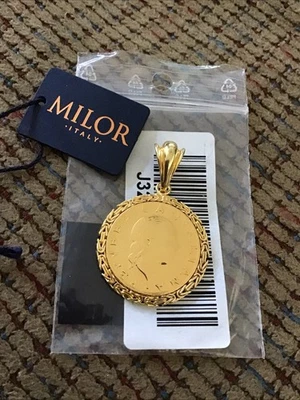 1979 Milor Italy 925 Italian 200 Lire Coin Pendant - Image 1 of 4
