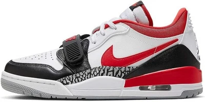 Hombre Air Jordan Legacy 312 Bajo Blanco/Rojo Fuego-Negro-Gris Lobo - 8.5 Foto 1 de 4