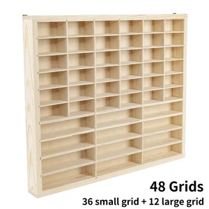 US 48-Grid Wooden Case 1:64 Car Toy Model Storage Box Display Collection Holder - Picture 1 of 15