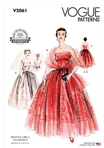 Vogue V2061 Schnittmuster Misses' Vintage Kleid & Stola Gr. Y5 (18-26) UNGESCHNITTEN - Bild 1 von 3