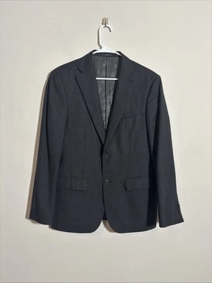 John Varvatos Mercer Wool Blazer Jacket Mens Size 36S Grey Plaid Check 2-Button - Image 1 of 4