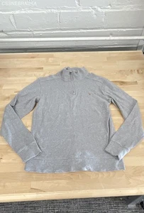 Polo Ralph Lauren Gray Sweater Quarter Zip - Size 14/16 L - Picture 1 of 7