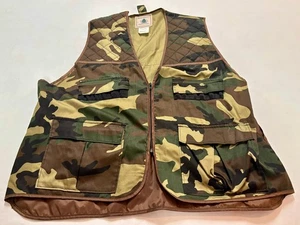 ~~Northwest Territory Hunting Vest w Game Bag Woodland Camouflage Green XXL - Picture 1 of 6
