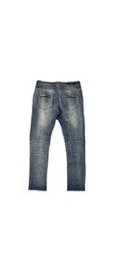 Balmain Paris Men’s Motorcycle Biker Denim Jeans Blue Size 36 / 32 - Picture 1 of 14
