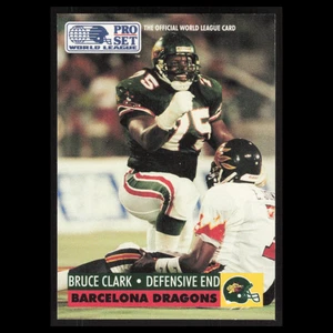 Bruce Clark #33 1991 Pro Set WLAF Barcelona Dragons Football Card NFL NM - Picture 1 of 3