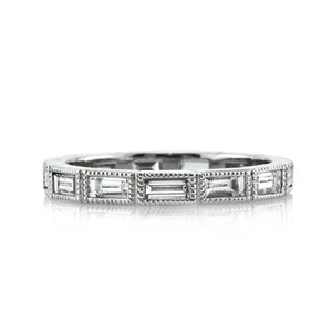 1.10ct Baguette Cut Diamond Eternity Band in 18k White Gold - Picture 1 of 4