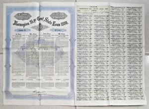 NORWEGEN Staatsanleihe 500£ Exemplar, norwegischer Staatskredit 1886 in 4 Sprachen!! - Bild 1 von 7