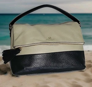 Kate Spade Southport Avenue Maria Leather Black & White -Designer Shoulder Bag - Picture 1 of 14