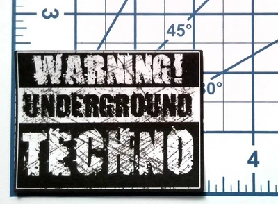 Warning Underground Techno Die Cut Paper Sticker - Scrapbooking - Ready to Ship - Image 1 of 2
