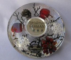 Winter Dreamlight Tealight Holder Christmas Germany Handmade Blown Glass 326 - Picture 1 of 12