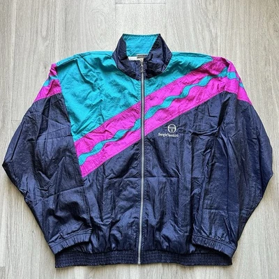 Vintage  Sergio Tacchini Color Block Windbreaker Track Jacket 42 - Image 1 of 4