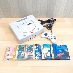 Sega Saturn Console Japan White Bundle with 6 Games Gundam Virtua Fighter