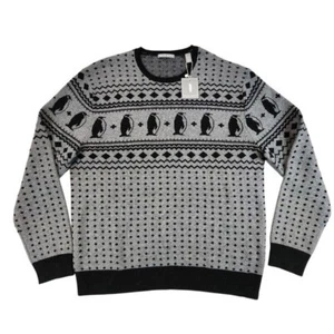 Michael Bastian NEU Herren Pinguin Fair Isle Rundhals Pullover Wollmischung Gr. XXL - Bild 1 von 10