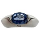 Rare Vintage Piaget Aura Blue Sapphire & Diamond 18k White Gold Ring