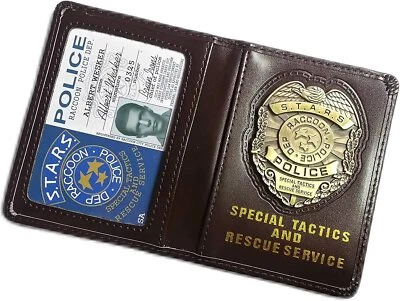 Resident Evil Biohazard S.T.A.R.S Leather Wallet Badge ID Holder R.P.D Police - Image 1 of 4