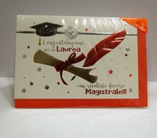 Biglietto Auguri Laurea Magistrale Dottoressa Con Frase Ebay