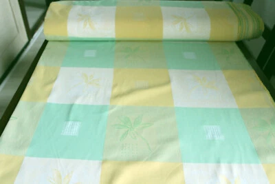 gelb grüner Stoff Vorhangstoff Dekostoff Gardinen blickdicht Meterware - Bild 1 von 4