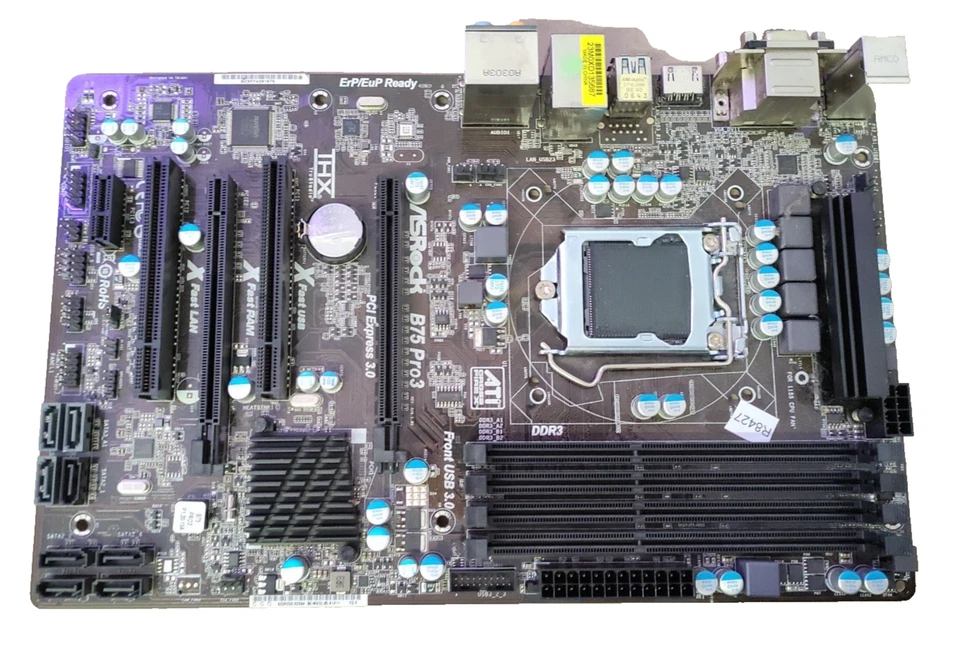 Original ASRock B75 Pro3, LGA 1155/Sockel H2, Intel Motherboard B75 DDR3 - Bild 1 von 1
