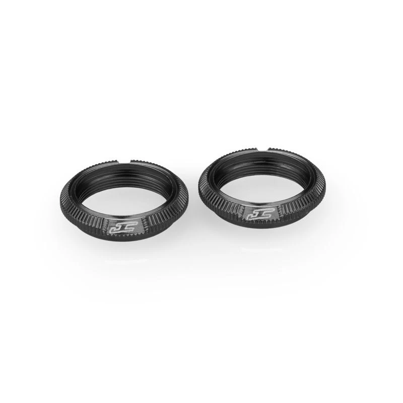 JConcepts Team Associated Fin Aluminum 13mm Shock Collars (2pc) Black 27022 - Image 1 of 1