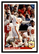 1992 Fleer #180 KEVIN ROSS Kansas City Chiefs ~G1J