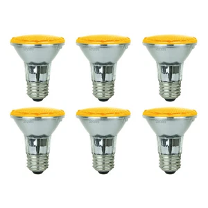 Sunlite Amber LED PAR20 Reflector LightBulb 3W 30000H Life Wildlife Friendly 6Pk - Picture 1 of 5