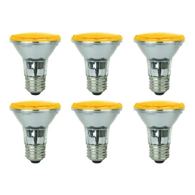Sunlite Amber LED PAR20 Reflector LightBulb 3W 30000H Life Wildlife Friendly 6Pk - Image 1 of 4
