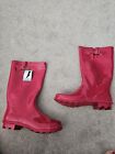 Red/pink Wide Fit Wellington Boots 8