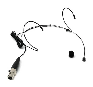 Double Earhook Headset Microphone w/ 3 pin mini XLR for VocoPro UDH Wireless - Picture 1 of 3